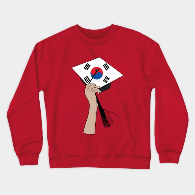 Holding the Square Academic Cap South Korea Crewneck Sweatshirt by DiegoCarvalho